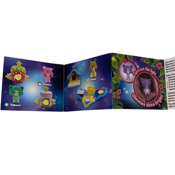 Glimmies Purple With Pink Glimmie Glimhouse Magically Lights Up Toy Kids Size 5" - Picture 9 of 10